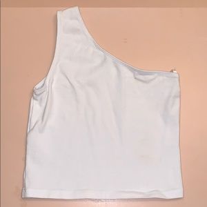 Trendy One Shoulder Brandy Top